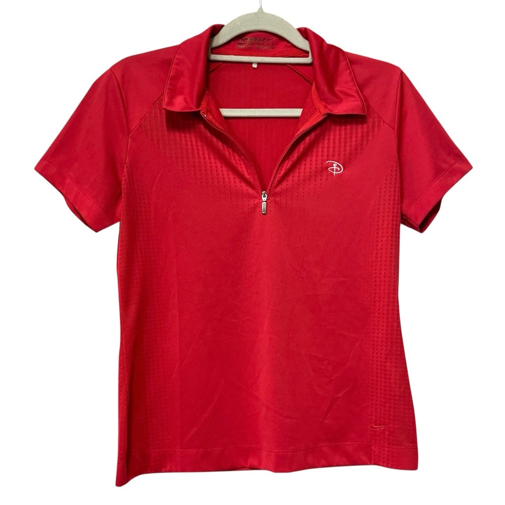 Nike Golf Disney quarter zip polo embroidered logos EUC